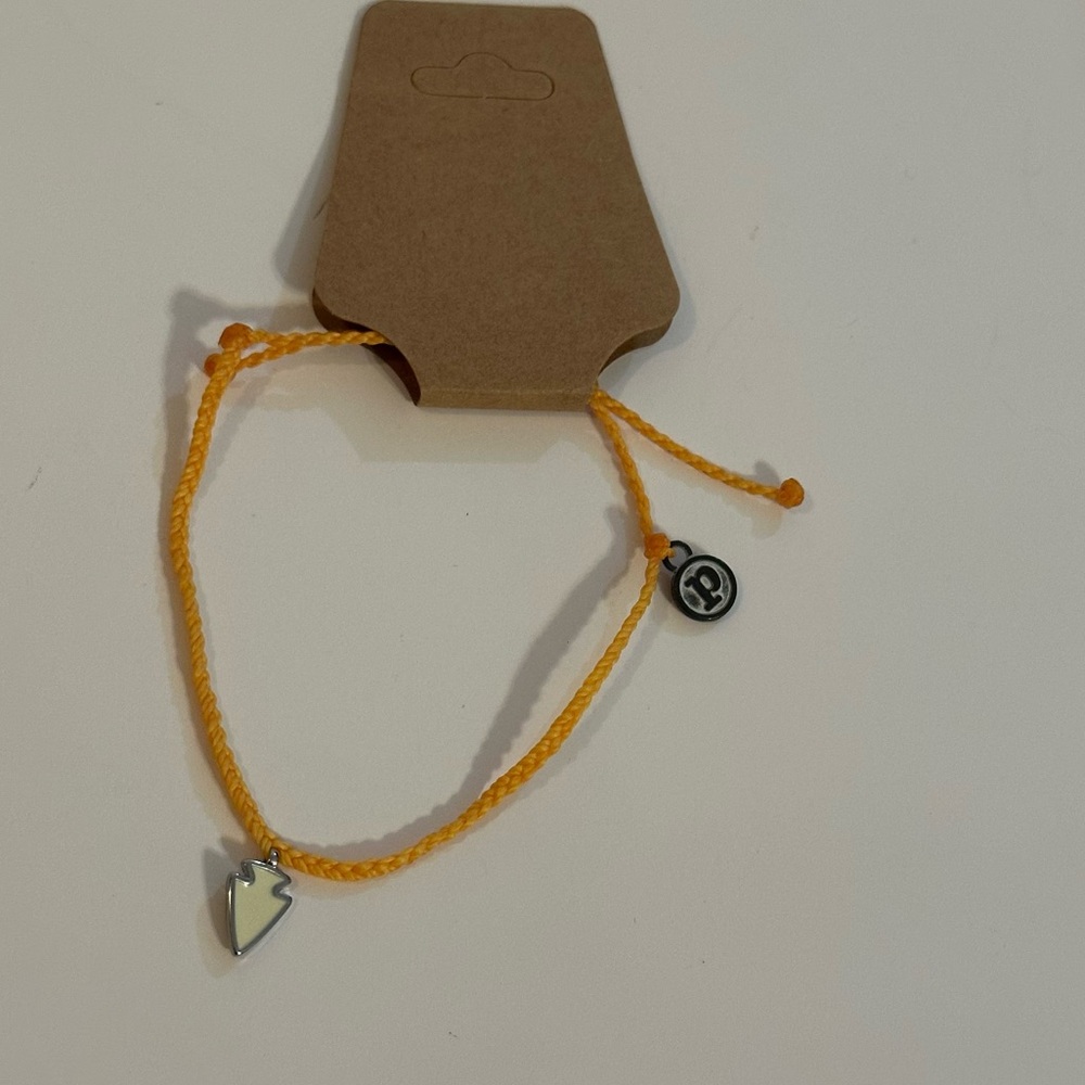 Pura Vida Marigold Arrowhead Charm Enamel Corded Charm Bracelet Boho Indie NWOT